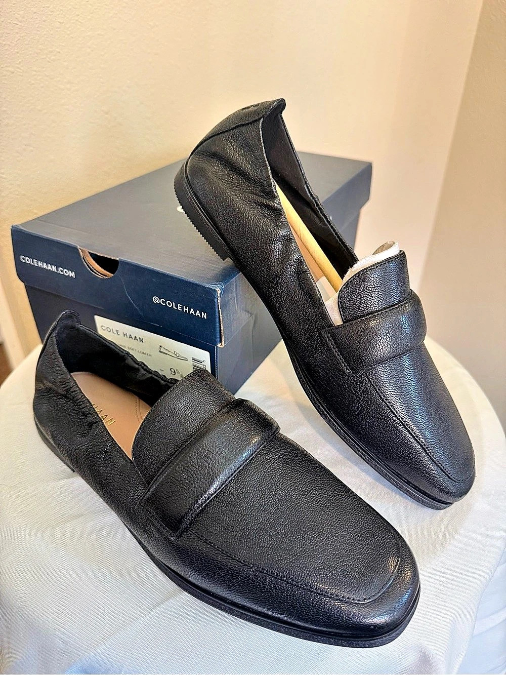 NWT Cole Haan Trinnie Soft Loafer Black Leather Loafers US 9.5 B